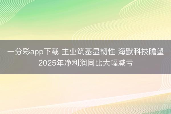 一分彩app下载 主业筑基显韧性 海默科技瞻望2025年净利润同比大幅减亏
