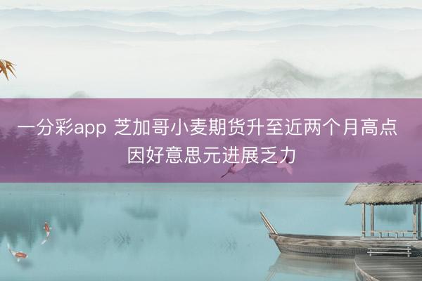 一分彩app 芝加哥小麦期货升至近两个月高点 因好意思元进展乏力