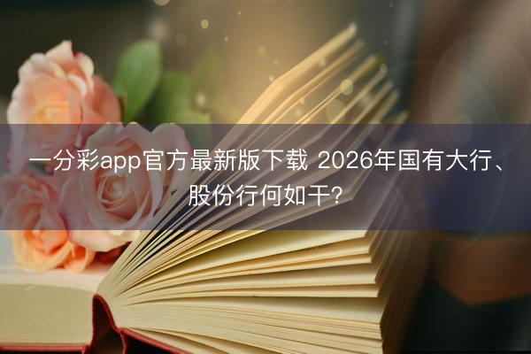 一分彩app官方最新版下载 2026年国有大行、股份行何如干？