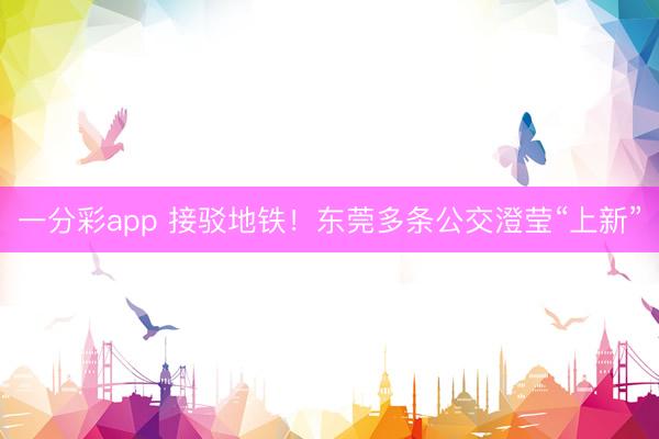 一分彩app 接驳地铁!东莞多条公交澄莹“上新”