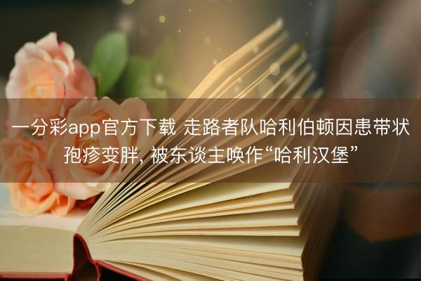 一分彩app官方下载 走路者队哈利伯顿因患带状孢疹变胖， 被东谈主唤作“哈利汉堡”