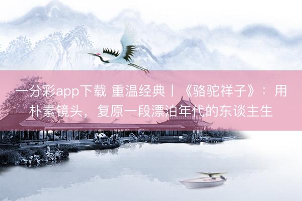 一分彩app下载 重温经典丨《骆驼祥子》：用朴素镜头，复原一段漂泊年代的东谈主生