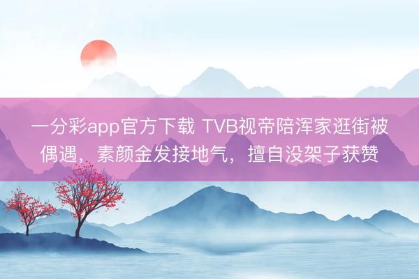 一分彩app官方下载 TVB视帝陪浑家逛街被偶遇，素颜金发接地气，擅自没架子获赞