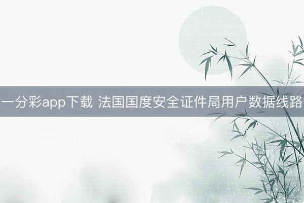 一分彩app下载 法国国度安全证件局用户数据线路