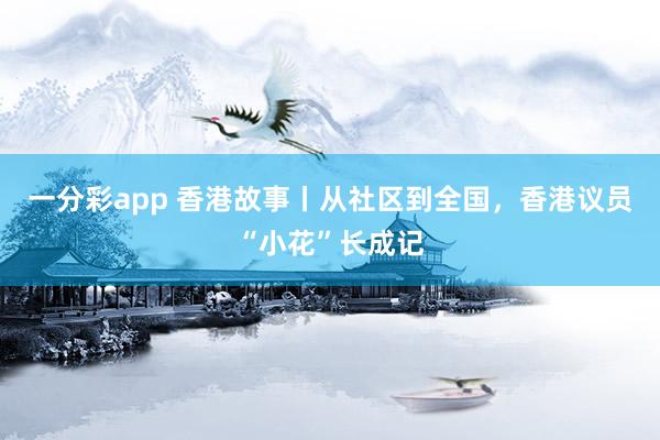 一分彩app 香港故事丨从社区到全国，香港议员“小花”长成记