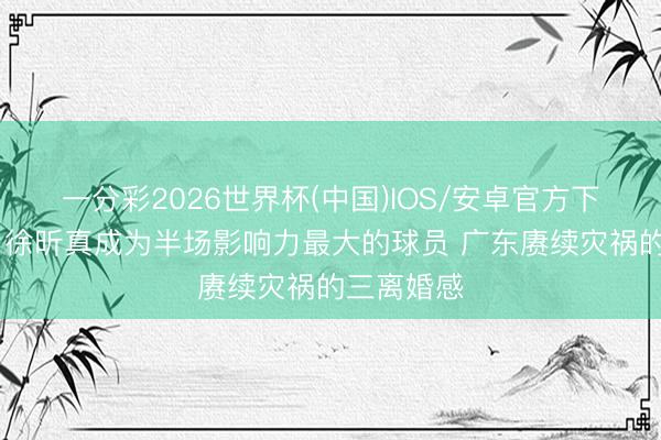 一分彩2026世界杯(中国)IOS/安卓官方下载 记者：徐昕真成为半场影响力最大的球员 广东赓续灾祸的三离婚感