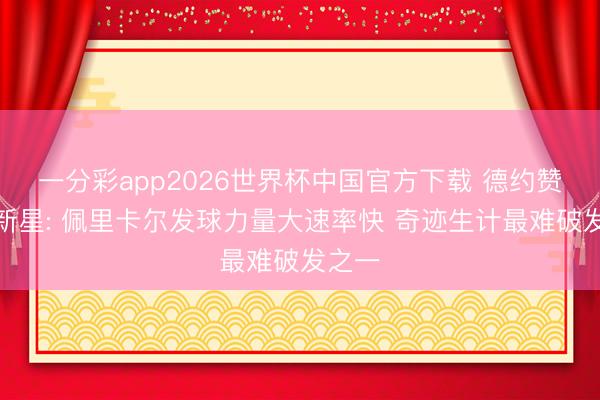 一分彩app2026世界杯中国官方下载 德约赞原土新星: 佩里卡尔发球力量大速率快 奇迹生计最难破发之一