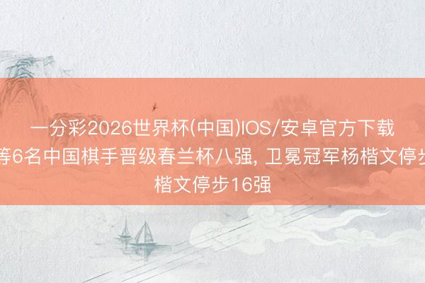一分彩2026世界杯(中国)IOS/安卓官方下载 柯洁等6名中国棋手晋级春兰杯八强, 卫冕冠军杨楷文停步16强