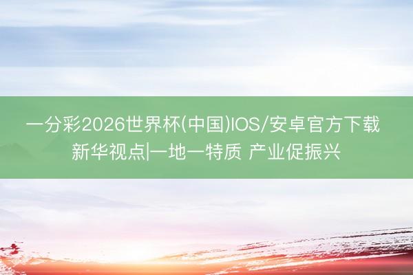 一分彩2026世界杯(中国)IOS/安卓官方下载 新华视点|一地一特质 产业促振兴