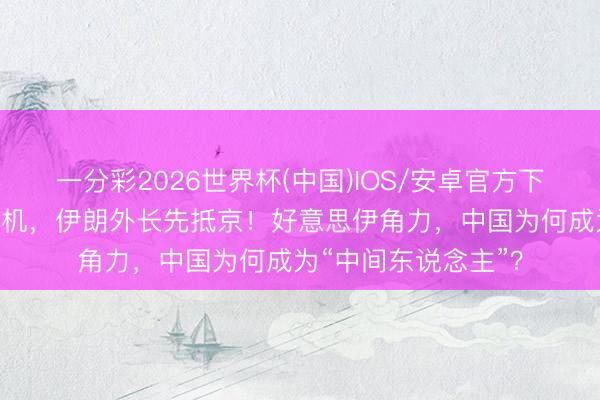 一分彩2026世界杯(中国)IOS/安卓官方下载 特朗普还没上飞机，伊朗外长先抵京！好意思伊角力，中国为何成为“中间东说念主”？